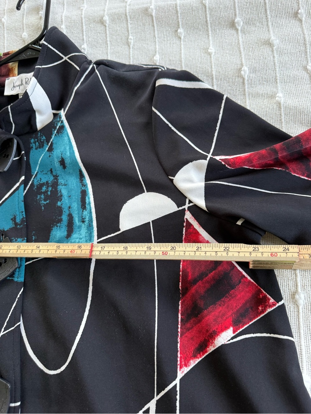 Joseph Ribkoff Black Abstract Multi-Color Boxy Jacket - Picture 6 of 10